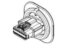 이중 줄 Molex 자동 연결관 방수벽 강선전도 자물쇠 348404010 검정
